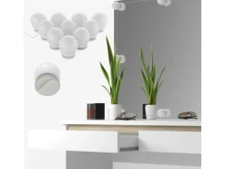 Vicco Schminktisch Emma Weiß 120 cm mit LED Beleuchtung