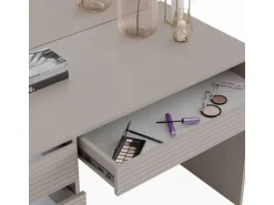 Vicco Schminktisch Sherry Cashmere 120 cm mit Spiegel Hocker & LED-Beleuchtung