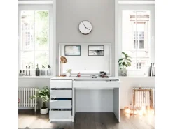 Vicco Schminktisch Sherry Weiß 120 cm mit LED Beleuchtung Opt 2