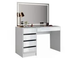 Vicco Schminktisch Sherry Weiß 120 cm mit LED Beleuchtung Opt 2