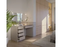 Vicco Schminktisch Sherry Cashmere 120 cm mit Spiegel & LED-Beleuchtung