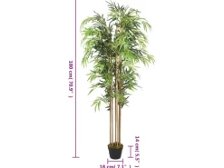 vidaXL Bambusbaum Künstlich 1605 Blätter 180 cm Grün Modell 1