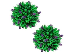 vidaXL Buchsbaumkugel mit Lavendel 2 Stk Künstlich 28 cm