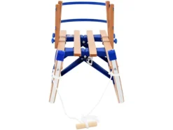 vidaXL Klappschlitten mit Rückenlehne Holz 119 cm