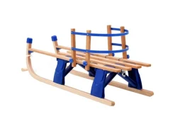 vidaXL Klappschlitten mit Rückenlehne Holz 119 cm