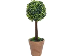 vidaXL Künstliche Buchsbäume 2 Stk mit Topf Kugelform Grün 41 cm