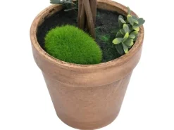 vidaXL Künstliche Buchsbäume 2 Stk mit Topf Kugelform Grün 56 cm