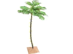 vidaXL Künstliche Palme mit 88 LEDs Warmweiß 150 cm