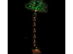 vidaXL Künstliche Palme mit 192 LEDs Warmweiß 300 cm