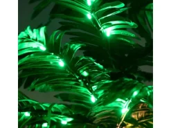 vidaXL Künstliche Palme mit 96 LEDs Warmweiß 180 cm
