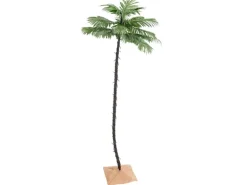 vidaXL Künstliche Palme mit 136 LEDs Warmweiß 220 cm