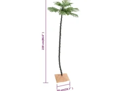 vidaXL Künstliche Palme mit 136 LEDs Warmweiß 220 cm