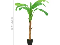 vidaXL Künstlicher Bananenbaum mit Topf 180 cm Grün