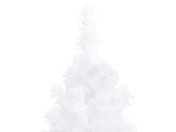 vidaXL Künstlicher Eck-Weihnachtsbaum Weiß 240 cm PVC
