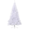 vidaXL Künstlicher Halber Weihnachtsbaum mit Ständer Weiß 240 cm PVC
