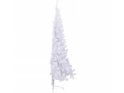 vidaXL Künstlicher Halber Weihnachtsbaum mit Ständer Weiß 240 cm PVC