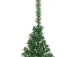 vidaXL Künstlicher Halber Weihnachtsbaum mit Ständer Grün 240 cm PVC