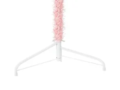 vidaXL Künstlicher Halb-Weihnachtsbaum mit Ständer Schlank Rosa 240 cm