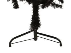 vidaXL Künstlicher Halb-Weihnachtsbaum Ständer Schlank Schwarz 120 cm
