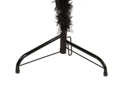 vidaXL Künstlicher Halb-Weihnachtsbaum Ständer Schlank Schwarz 180 cm