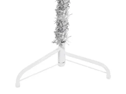 vidaXL Künstlicher Halb-Weihnachtsbaum Ständer Schlank Silbern 180 cm