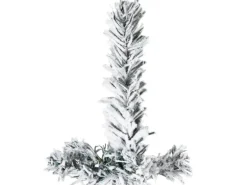 vidaXL Künstlicher Halb-Weihnachtsbaum mit Schnee Schlank 180 cm