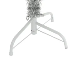 vidaXL Künstlicher Halb-Weihnachtsbaum mit Ständer Silbern 180 cm PVC