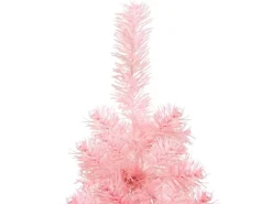 vidaXL Künstlicher Halb-Weihnachtsbaum mit Ständer Schlank Rosa 180 cm