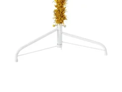 vidaXL Künstlicher Halb-Weihnachtsbaum mit Ständer Schlank Gold 180 cm