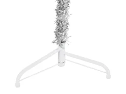 vidaXL Künstlicher Halb-Weihnachtsbaum Ständer Schlank Silbern 120 cm