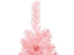 vidaXL Künstlicher Halb-Weihnachtsbaum mit Ständer Schlank Rosa 120 cm