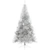 vidaXL Künstlicher Halb-Weihnachtsbaum mit Ständer Silbern 210 cm PVC