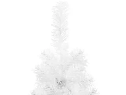 vidaXL Künstlicher Halb-Weihnachtsbaum mit Ständer Schlank Weiß 240 cm