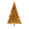 vidaXL Künstlicher Halb-Weihnachtsbaum mit Ständer Gold 240 cm PVC
