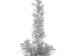 vidaXL Künstlicher Halb-Weihnachtsbaum Ständer Schlank Silbern 240 cm