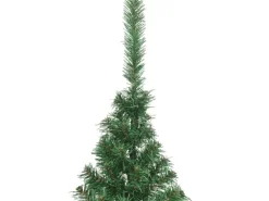 vidaXL Künstlicher Halb-Weihnachtsbaum mit Ständer Grün 180 cm PVC
