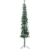 vidaXL Künstlicher Halb-Weihnachtsbaum mit Ständer Schlank Grün 120 cm