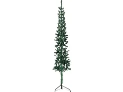 vidaXL Künstlicher Halb-Weihnachtsbaum mit Ständer Schlank Grün 120 cm