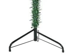 vidaXL Künstlicher Halb-Weihnachtsbaum mit Ständer Schlank Grün 120 cm
