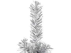 vidaXL Künstlicher Halb-Weihnachtsbaum Ständer Schlank Silbern 150 cm