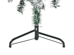 vidaXL Künstlicher Halb-Weihnachtsbaum mit Schnee Schlank 150 cm