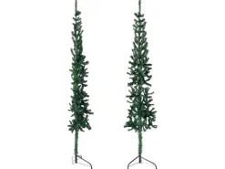 vidaXL Künstlicher Halb-Weihnachtsbaum mit Ständer Schlank Grün 150 cm