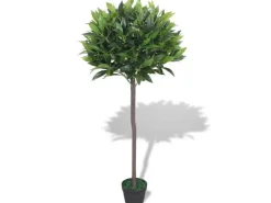 vidaXL Künstlicher Lorbeerbaum mit Topf 125 cm Grün