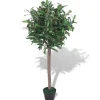 vidaXL Künstlicher Lorbeerbaum mit Topf 120 cm Grün