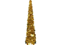 vidaXL Künstlicher Pop-Up-Weihnachtsbaum Golden 120 cm PET