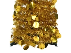 vidaXL Künstlicher Pop-Up-Weihnachtsbaum Golden 120 cm PET