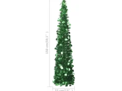 vidaXL Künstlicher Pop-Up-Weihnachtsbaum Grün 150 cm PET