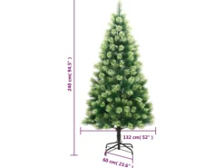 vidaXL Künstlicher Weihnachtsbaum Klappbar mit Ständer 240 cm Modell 1