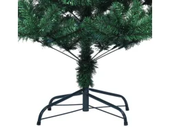vidaXL Künstlicher Weihnachtsbaum Schillernde Spitzen Grün 180 cm PVC