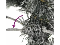 vidaXL Künstlicher Weihnachtsbaum Beschneit 120 cm PVC&PE